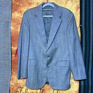 EVAN-PICONE-men’s gray wool long sleeve double button suit jacket